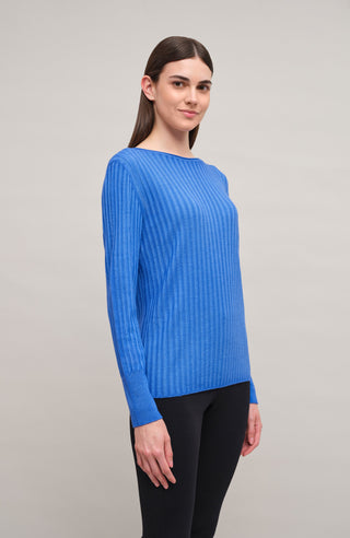 Round neck sweater - Camelia Dyed