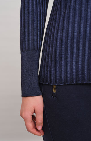 Round neck sweater - Camelia Dyed