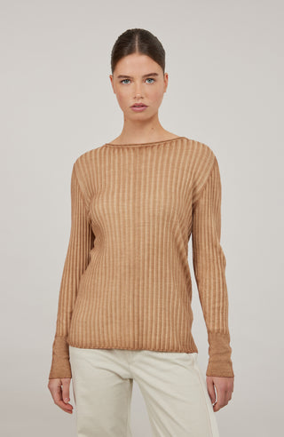 Rundhalspullover - CameliaDyed