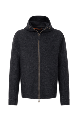 George Cooked Wool Jacket with Hood