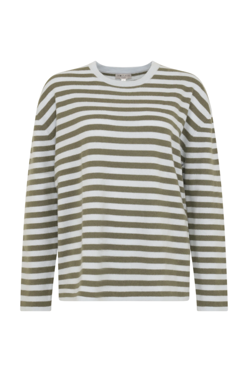 Pullover mit Streifen aus reinem Kaschmir