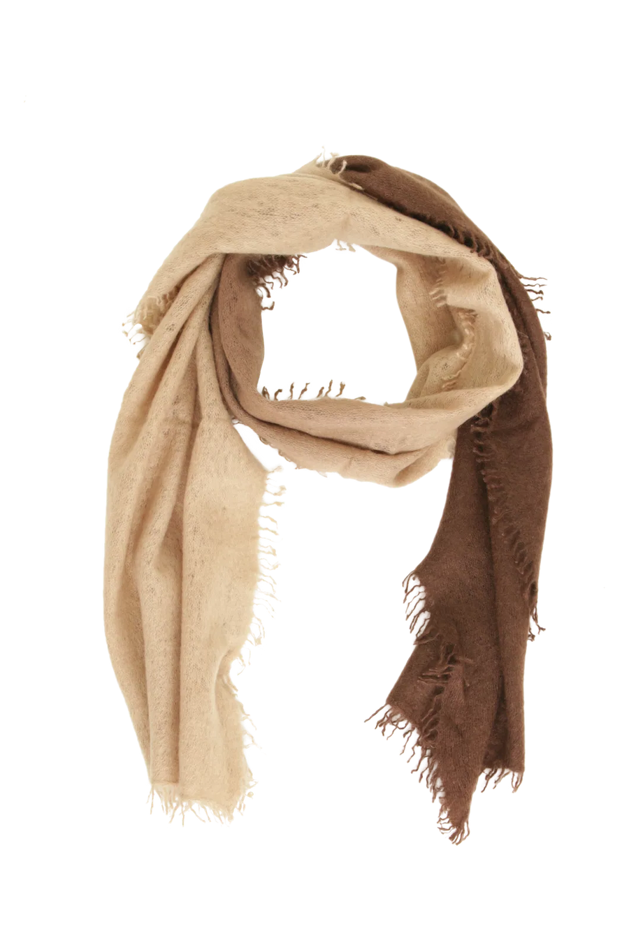 Zweifarbiger Kaschmir-Schal aus 100 % reinem Kaschmir - 622600SH