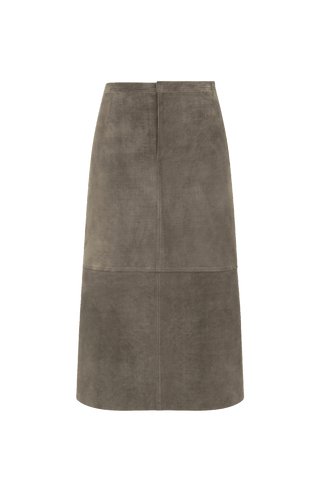 Sophia vintage leather midi skirt