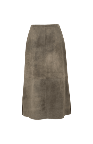 Sophia vintage leather midi skirt