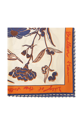 Silk scarf with floral motif – 65 cm silk