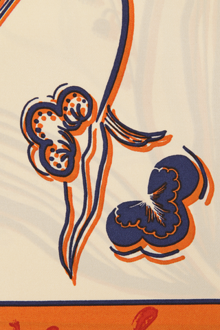 Silk scarf with floral motif – 65 cm silk