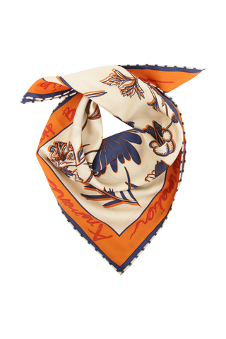 Silk scarf with floral motif – 65 cm silk