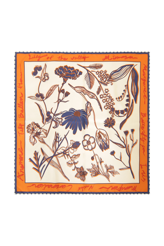 Silk scarf with floral motif – 65 cm silk