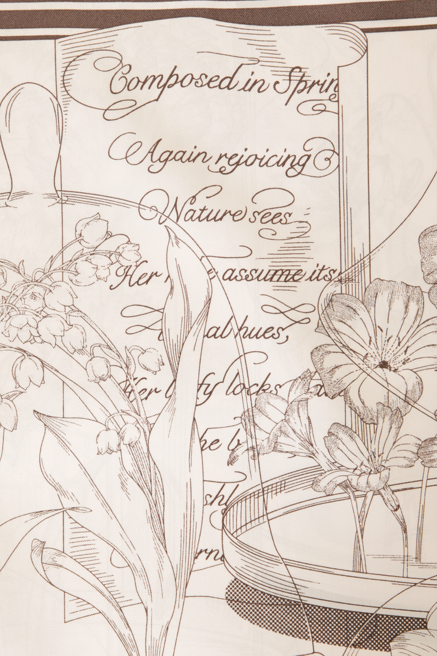 Seidentuch mit Tulpen-Motiv - 65 Silk