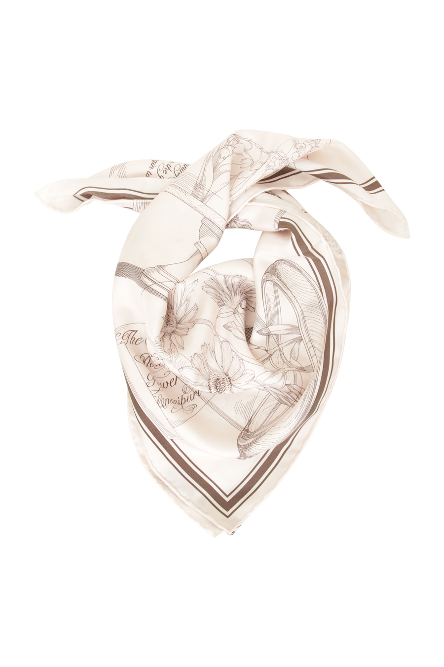 Seidentuch mit Tulpen-Motiv - 65 Silk