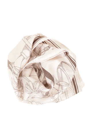 Seidentuch mit Tulpen-Motiv - 65 Silk