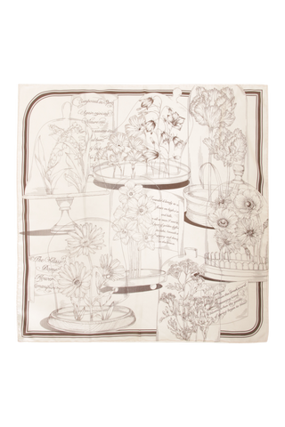 Seidentuch mit Tulpen-Motiv - 65 Silk