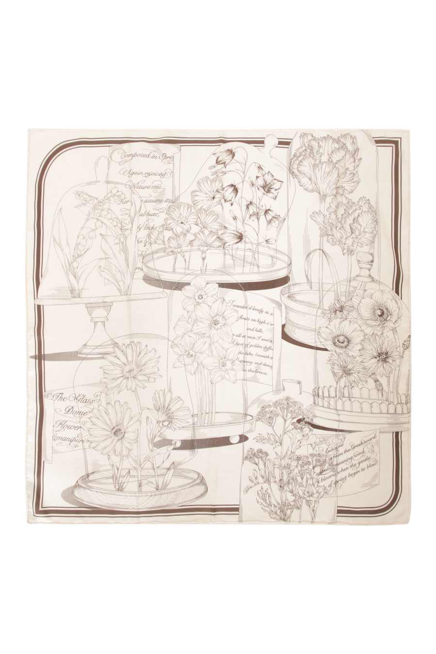Seidentuch mit Tulpen-Motiv - 65 Silk