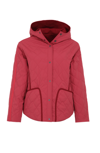 Jacke mit Kapuze aus Loden und Quilt - Joelle