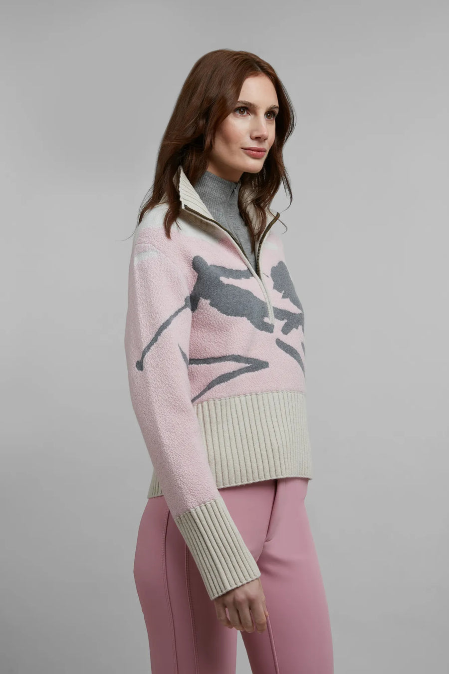 Ski Jumper with Skier Motif - Ingrid-ME