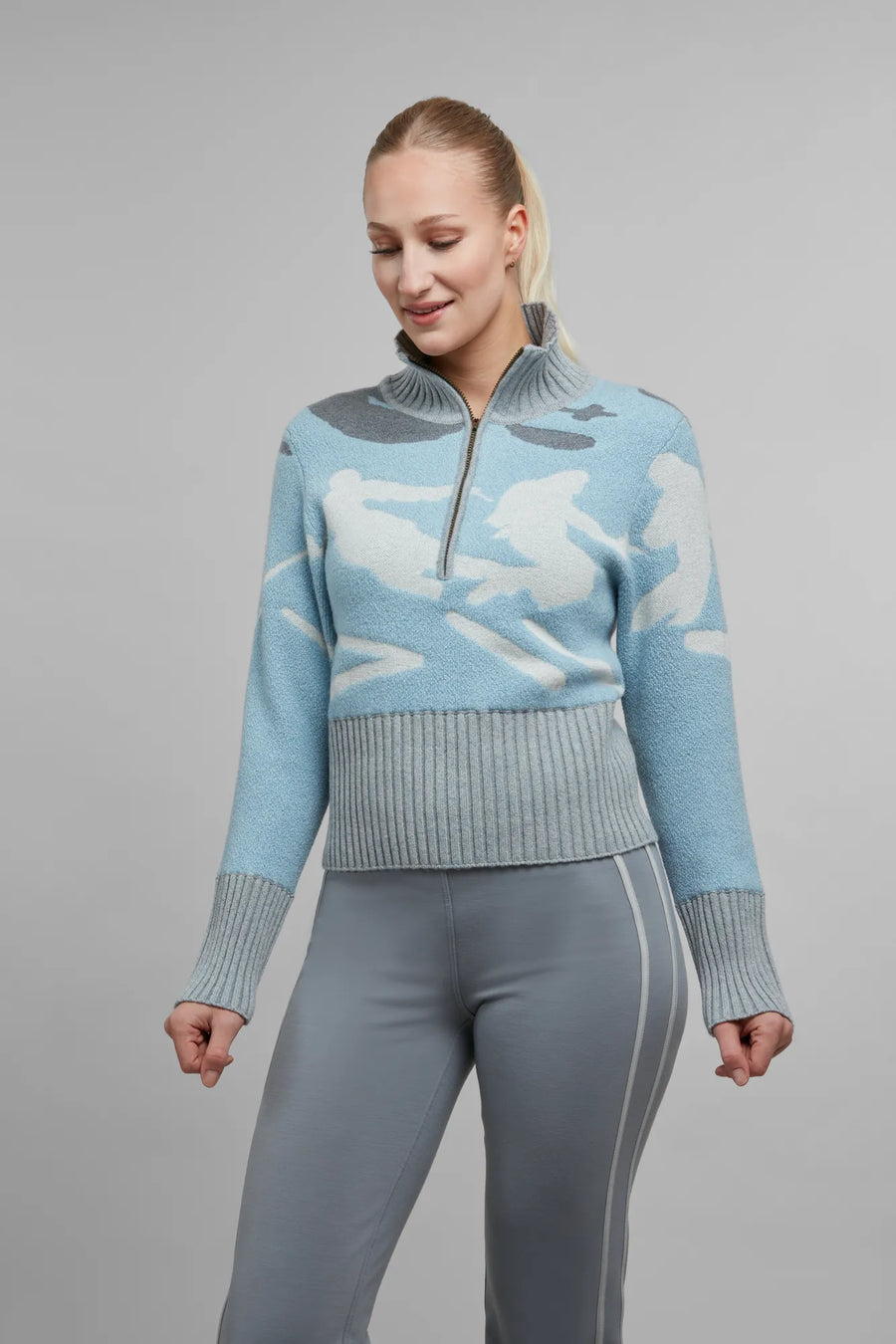 Ski Jumper with Skier Motif - Ingrid-ME