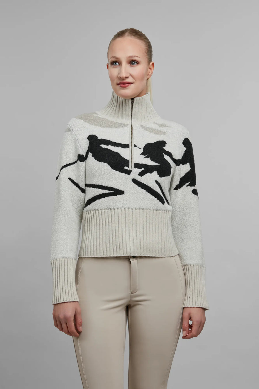 Ski Jumper with Skier Motif - Ingrid-ME
