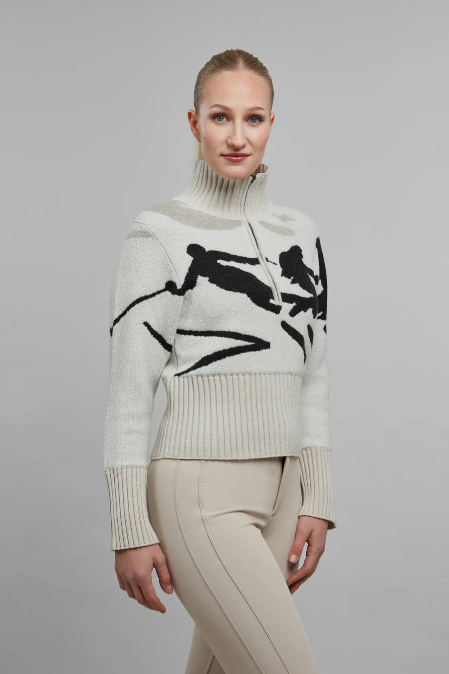 Ski Jumper with Skier Motif - Ingrid-ME