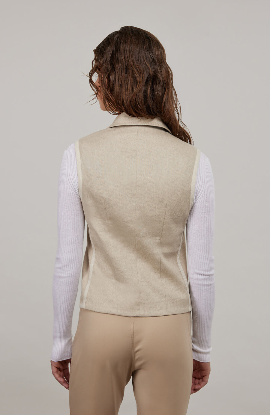 Weste aus Baumwoll-Leinen - Anya