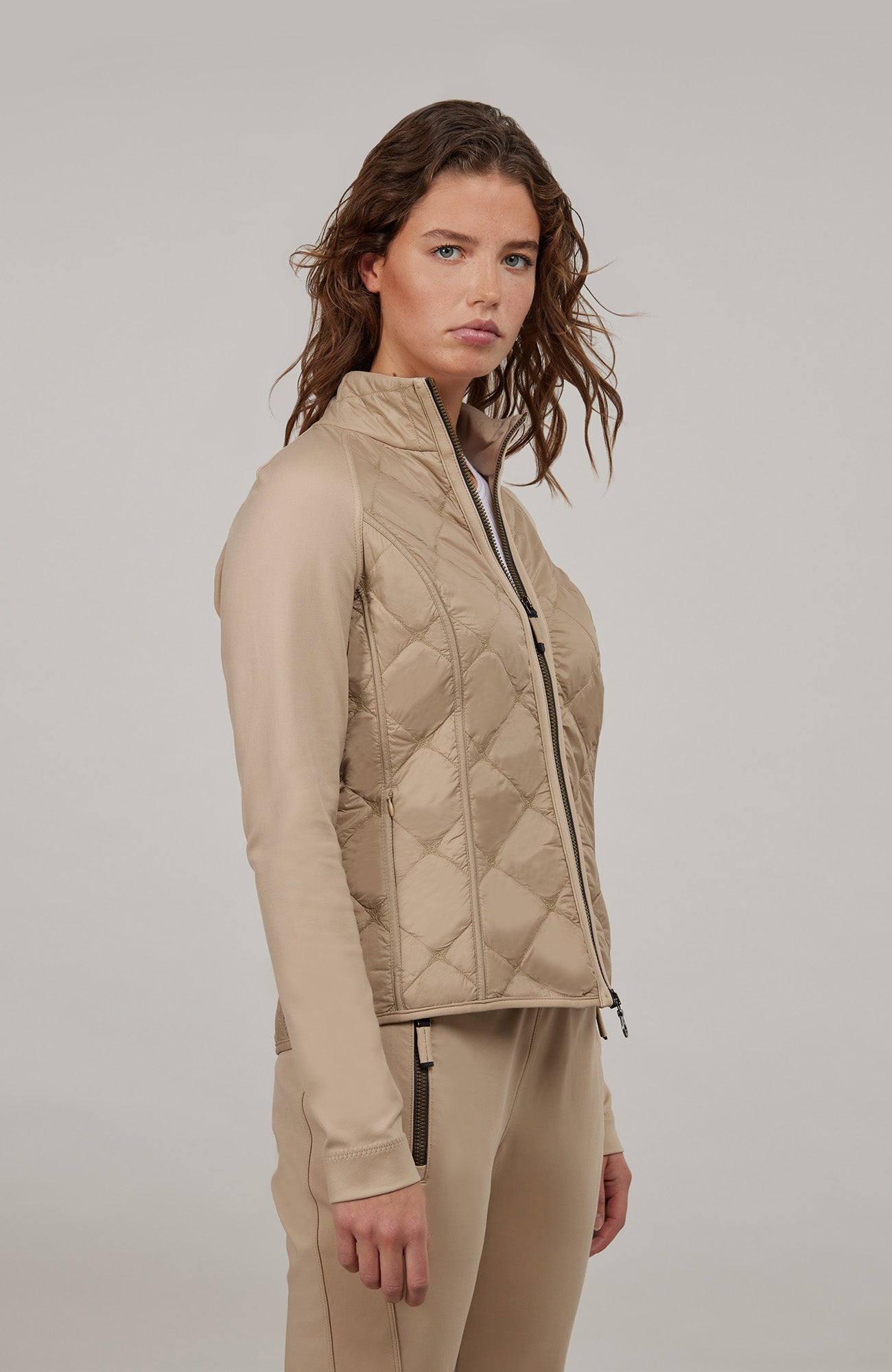 Quilted jacket with natural powerstretch - Karen