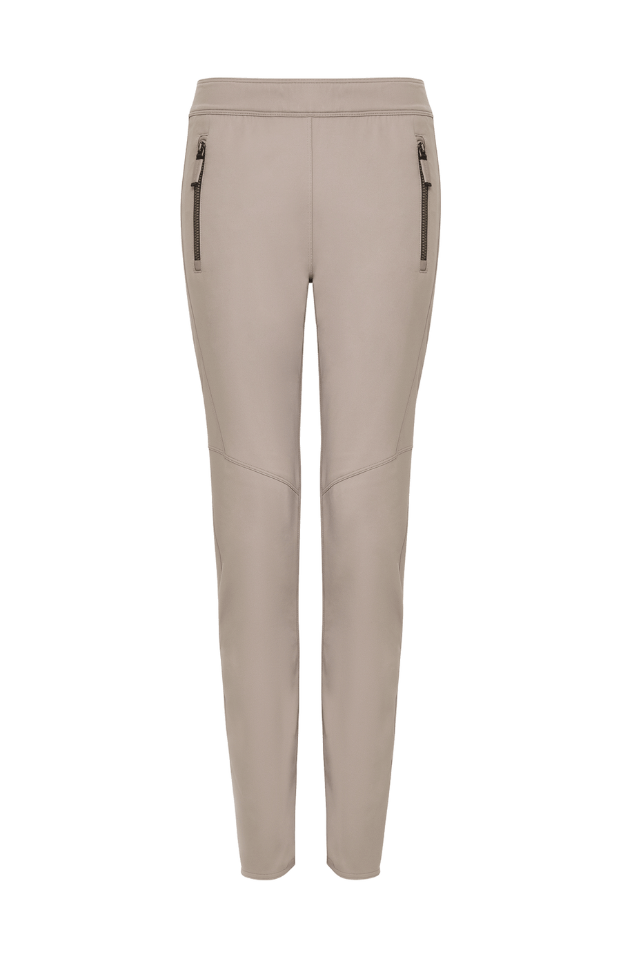 Vorderansicht der Damen-Stretchhose Clio-NP in Cashmere (Farbe 31-0 Cashmere) – elegante, sportliche Freizeithose von Frauenschuh, mit elastischem Bund und schmaler Passform, aus weichem Stretchmaterial, perfekt für entspannte Freizeitoutfits und vielseitige Looks im Frühling und Sommer