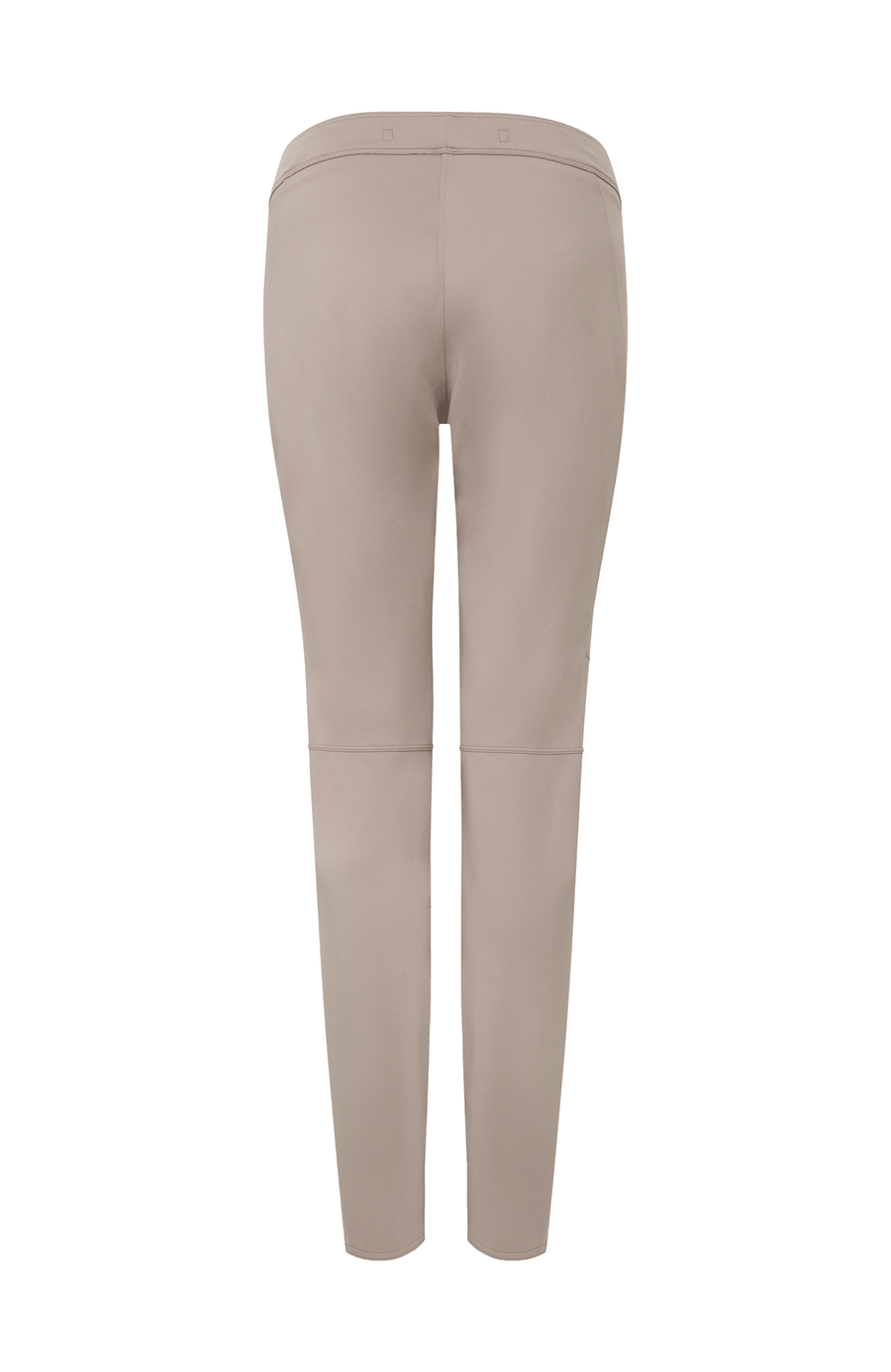 Rückansicht der Damen-Stretchhose Clio-NP in Cashmere (Farbe 31-0 Cashmere) – zeigt das weiche Stretchmaterial, den elastischen Bund und die schmale Passform der sportlichen Freizeithose von Frauenschuh, ideal für komfortable und stilvolle Freizeitoutfits im Frühling und Sommer