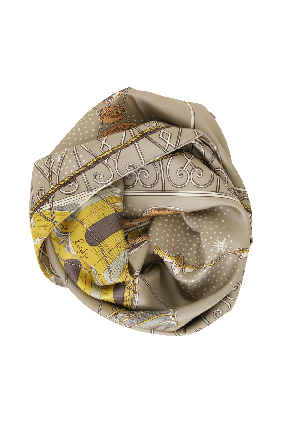 Silk scarf with balloon motif – 88 cm silk