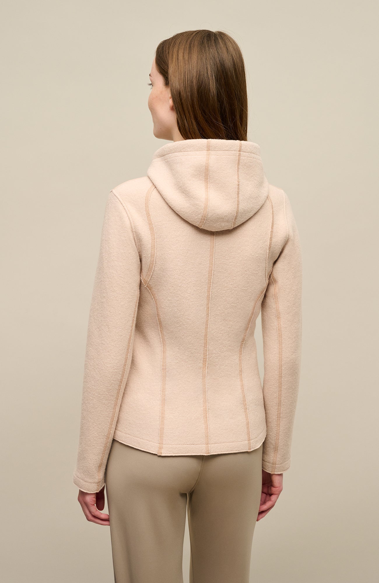 Boiled wool jacket with hood - Avery