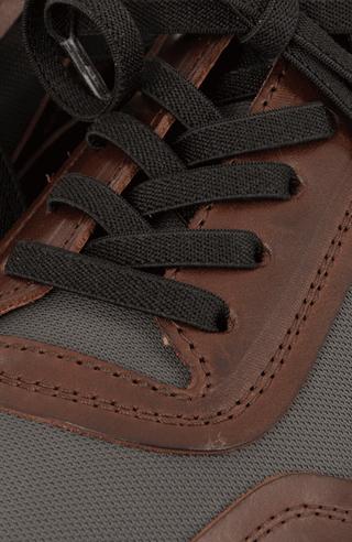 Men's leather sneaker - VINCI - brown
