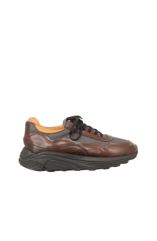 Men's leather sneaker - VINCI - brown