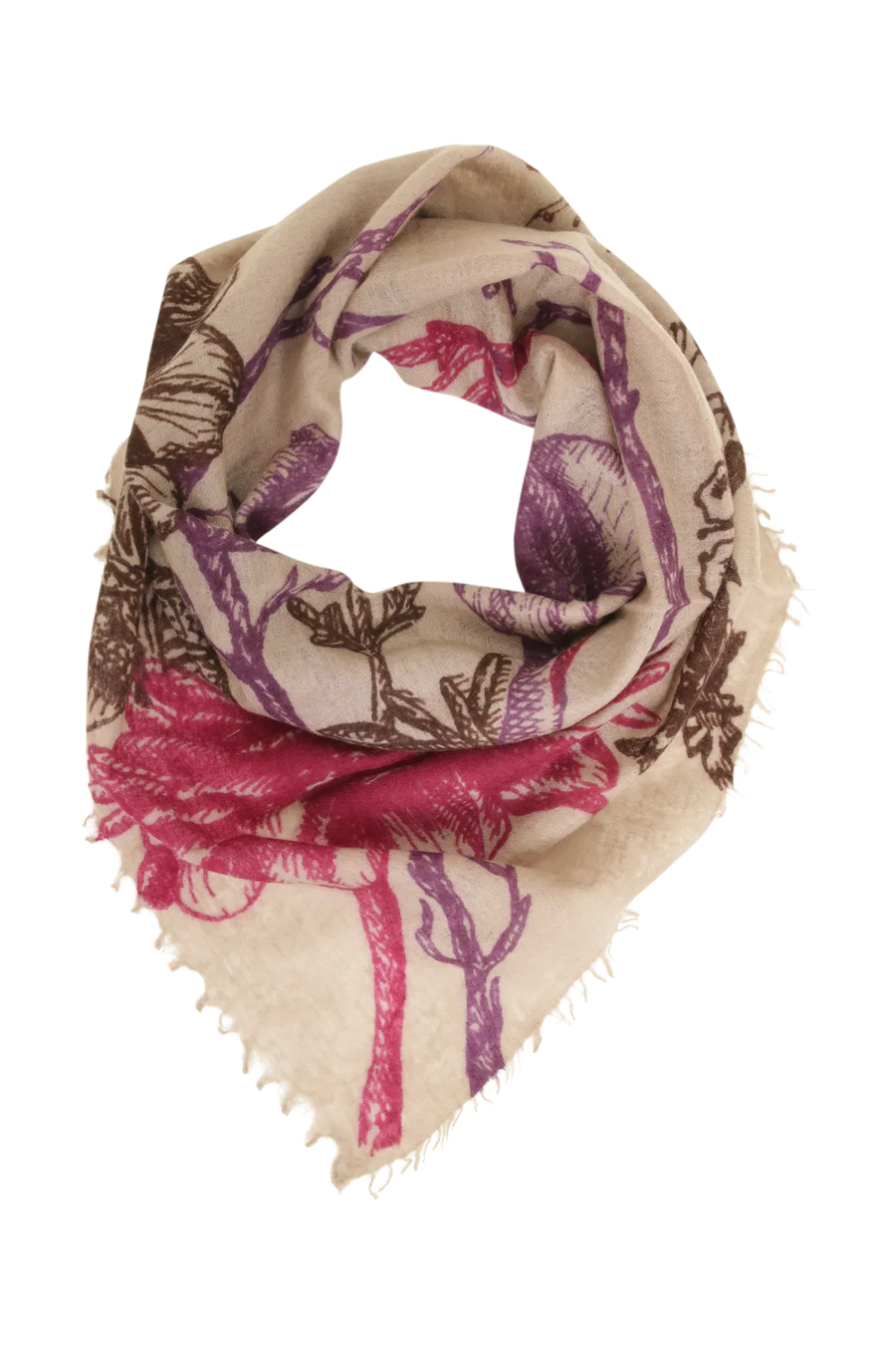 Edles Kaschmirtuch mit zeitlosem Blumenmuster - BanFine 622511
