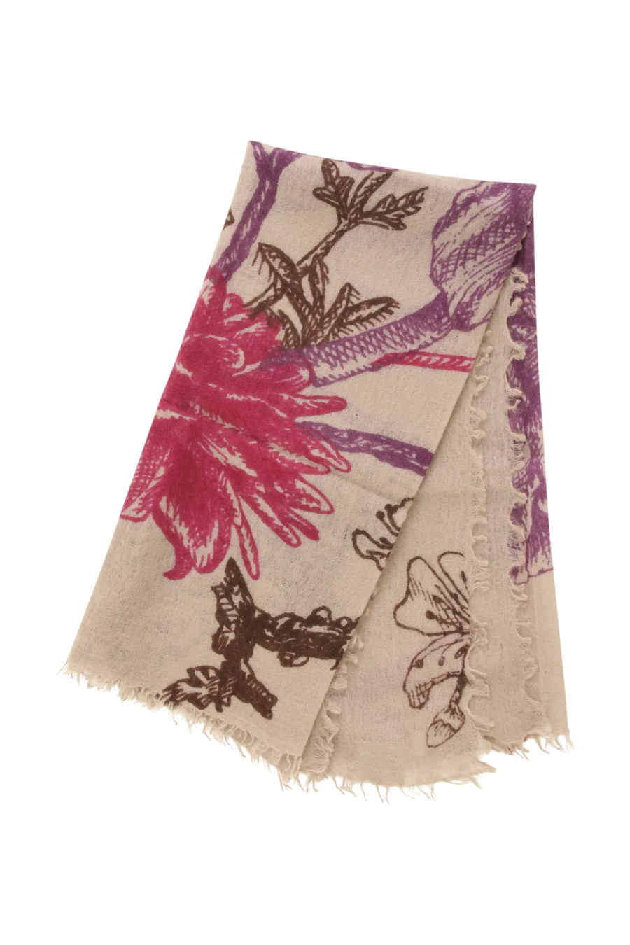Edles Kaschmirtuch mit zeitlosem Blumenmuster - BanFine 622511
