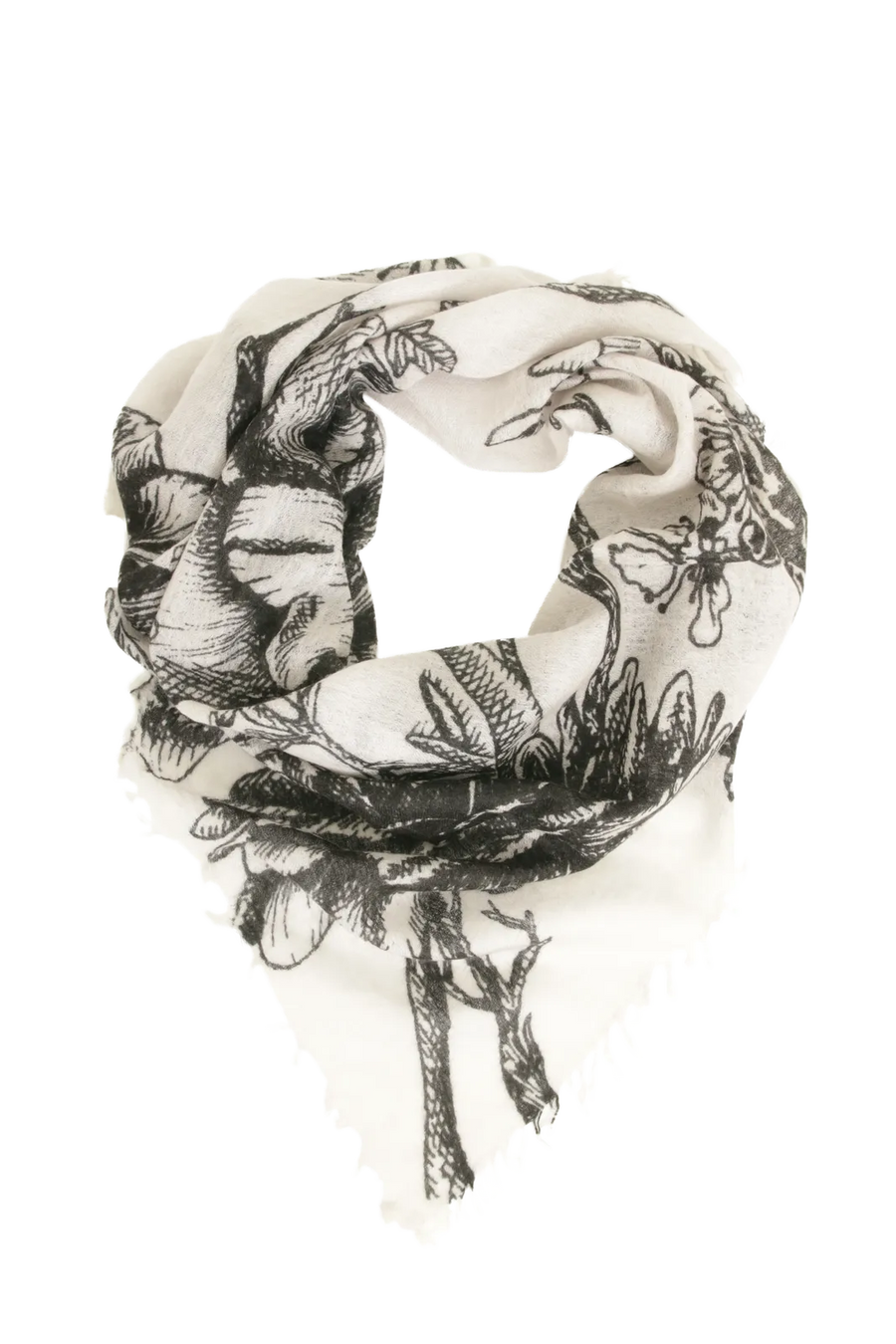 Edles Kaschmirtuch mit zeitlosem Blumenmuster - BanFine 622511