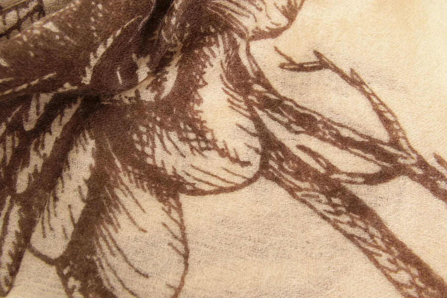 Edles Kaschmirtuch mit zeitlosem Blumenmuster - BanFine 622511