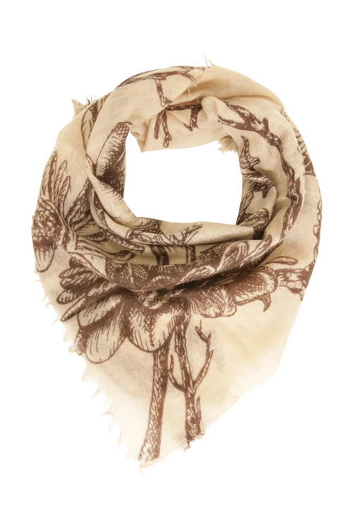 Edles Kaschmirtuch mit zeitlosem Blumenmuster - BanFine 622511