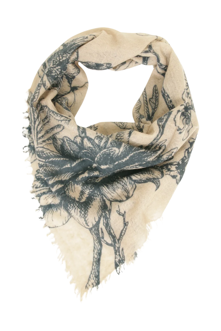 Edles Kaschmirtuch mit zeitlosem Blumenmuster - BanFine 622511