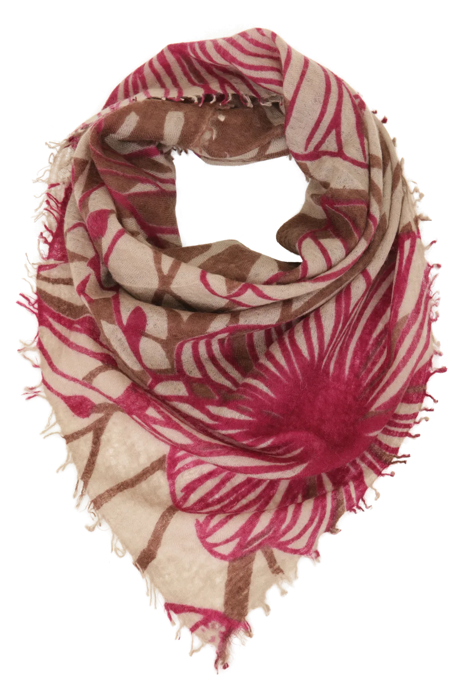 Mehrfarbiges Kaschmirtuch mit edlem Blumenmuster - BanFine 622797