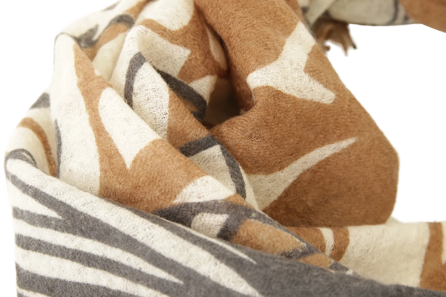 Mehrfarbiges Kaschmirtuch mit edlem Blumenmuster - BanFine 622797