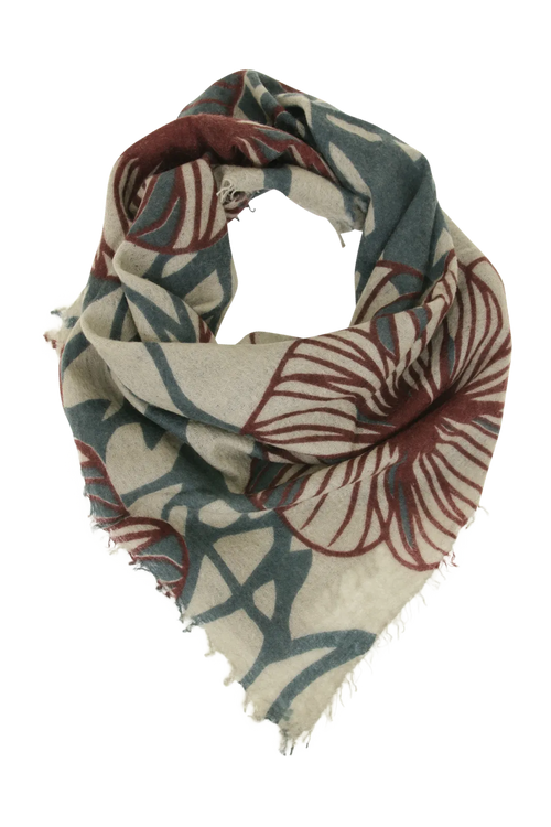 Mehrfarbiges Kaschmirtuch mit edlem Blumenmuster - BanFine 622797