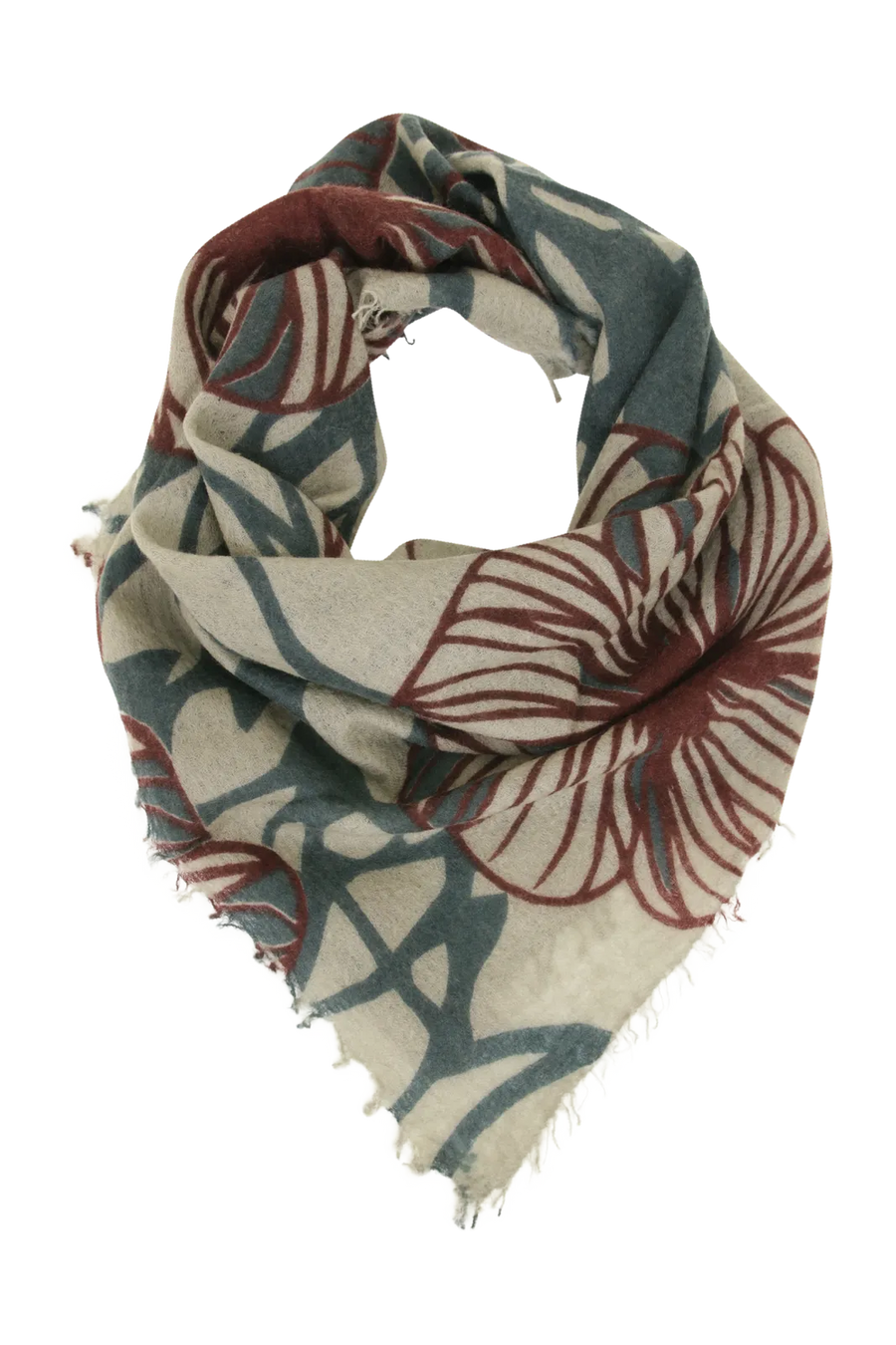Mehrfarbiges Kaschmirtuch mit edlem Blumenmuster - BanFine 622797
