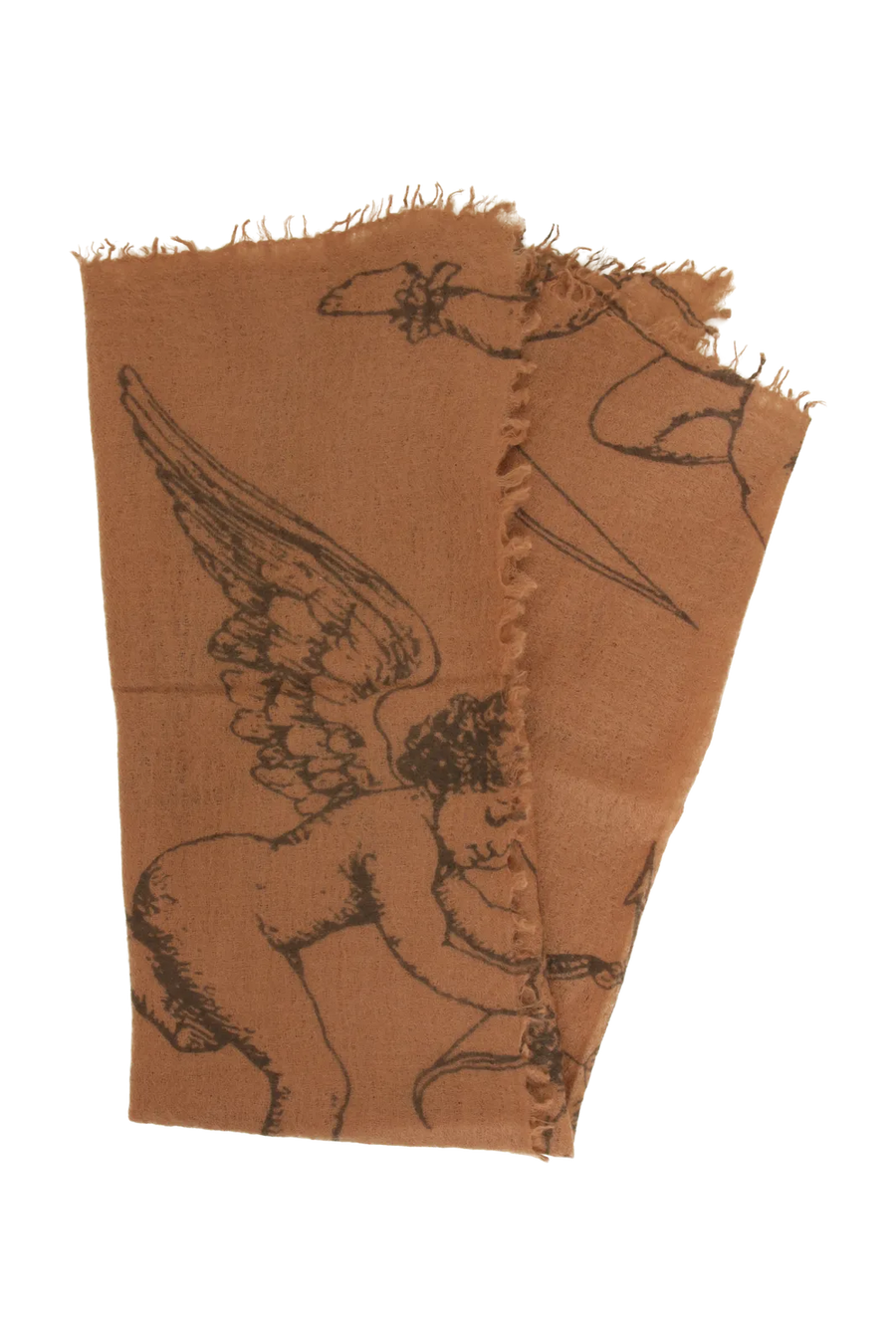 Edles Kaschmirtuch mit kunstvollem Engelmotiv - BanFine 622812
