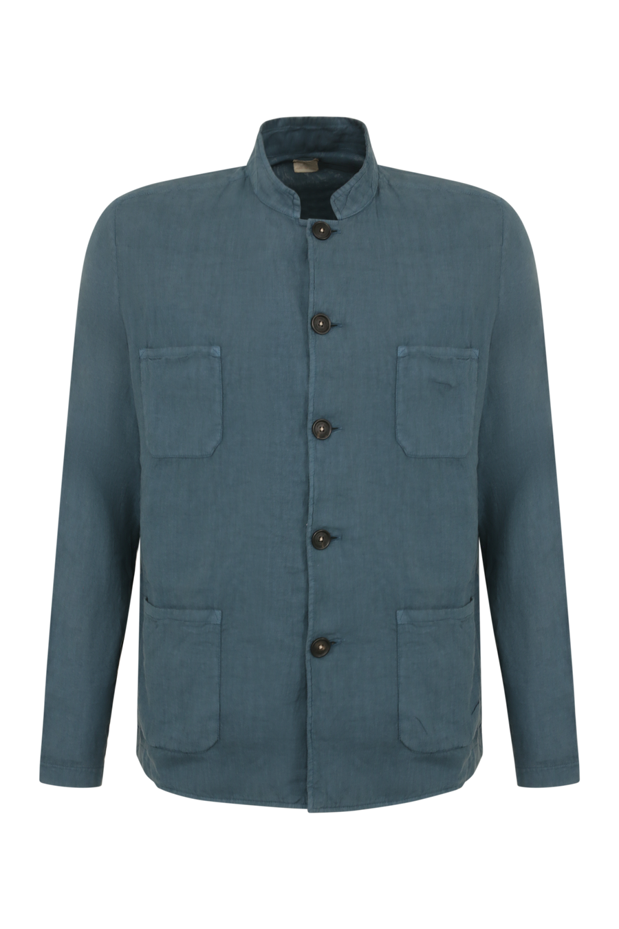 Leinen-Overshirt mit Stehkragen - CINA2
