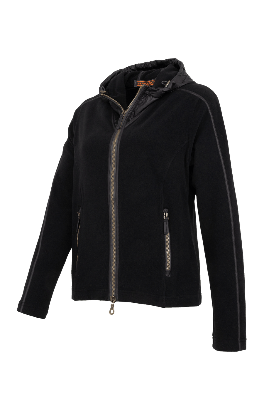 Damenjacke von Frauenschuh, Modell Rania-BF- schwarz – Seitenansicht leichte Jacke für Frühling und Sommer, stilvoll und funktional für Alltag und Freizeit.