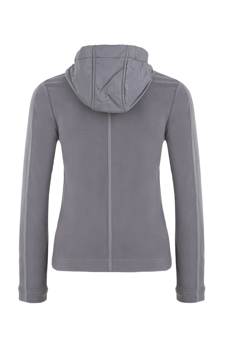 Damenjacke von Frauenschuh, Modell Rania-BF- cement-grau –  Rückansicht, leichte Jacke für Frühling und Sommer, stilvoll und funktional für Alltag und Freizeit.