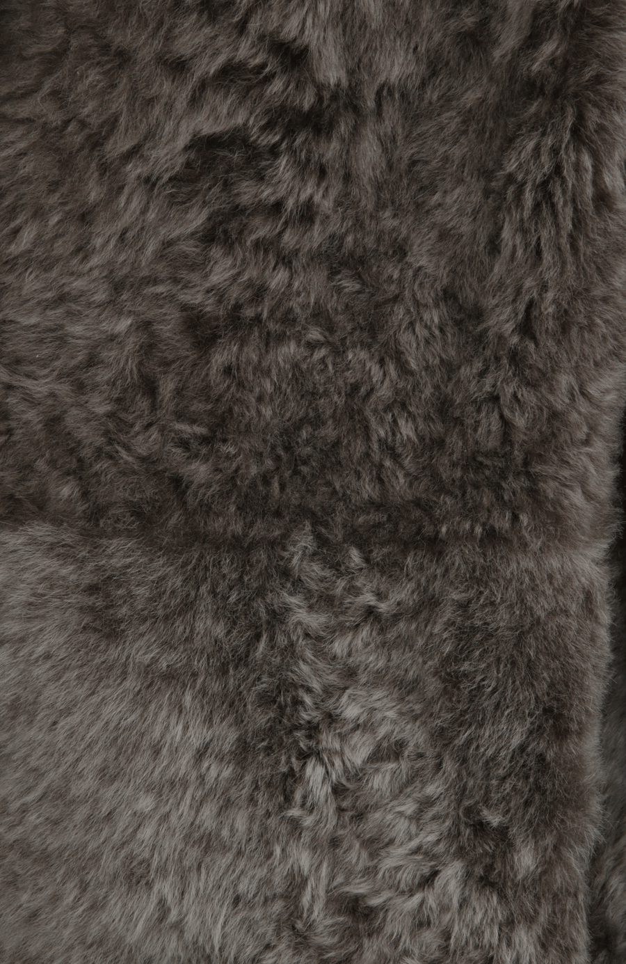 Damen Lammfellmantel Modell 733393 Johanna LL in mink, Detailansicht, gerade Passform, wendbar mit Glattleder außen und lockigem Fell innen, Reverskragen