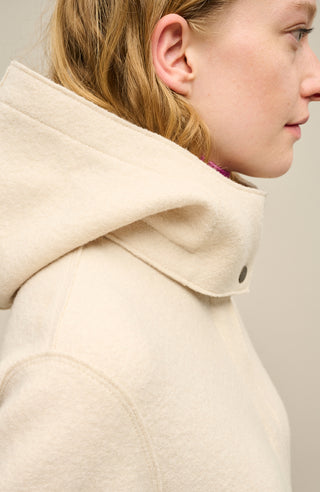 Ellen cooked wool coat with hood