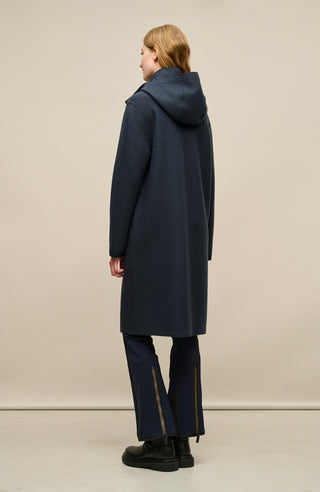 Ellen cooked wool coat with hood