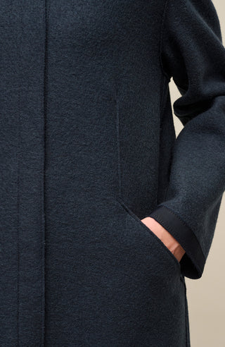 Ellen cooked wool coat with hood