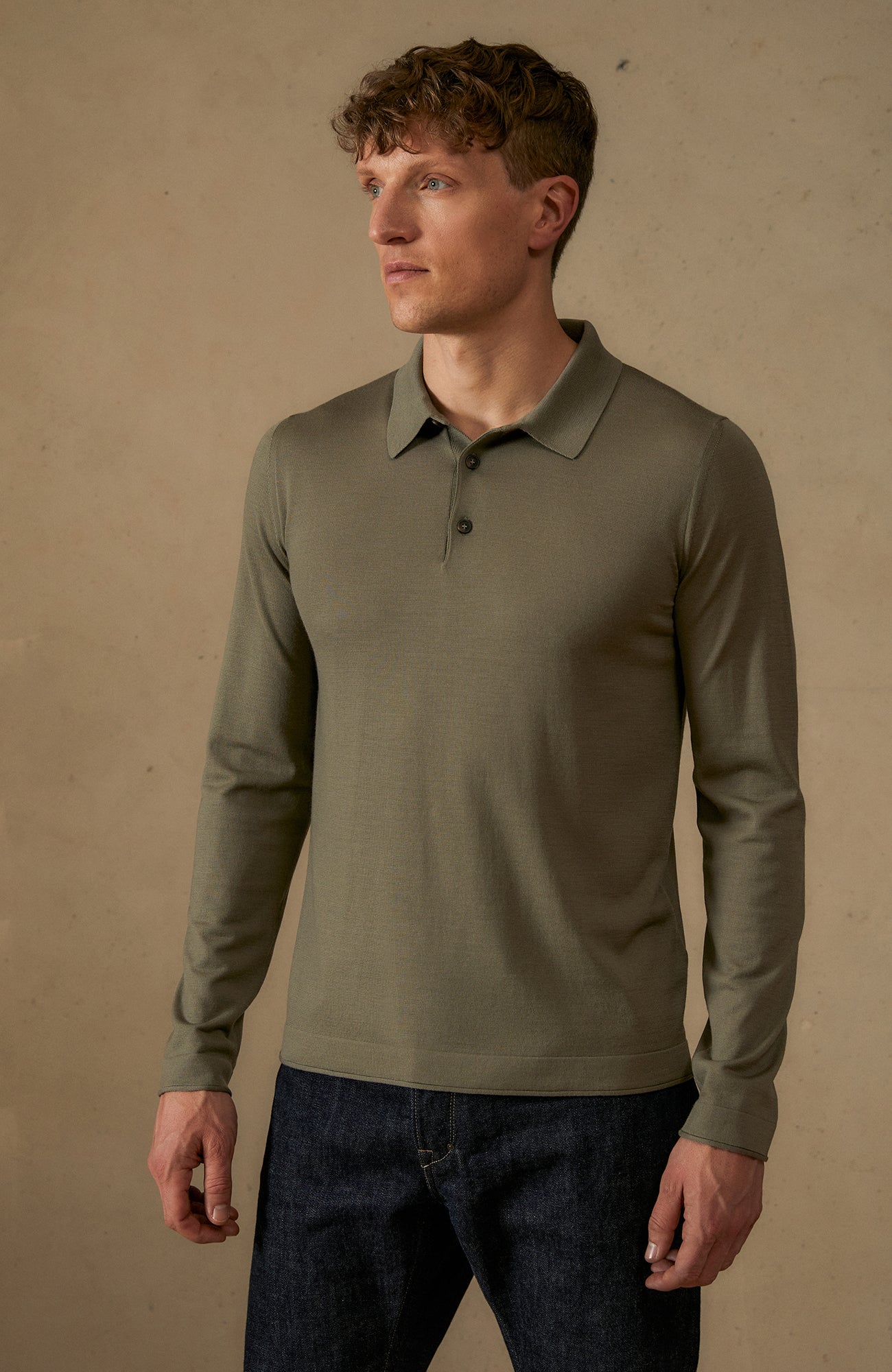 Alan long sleeve polo shirt