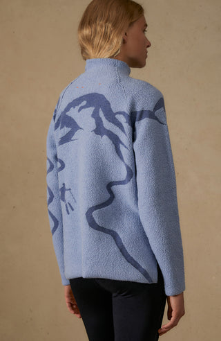 Chatel sweater with ski track motif